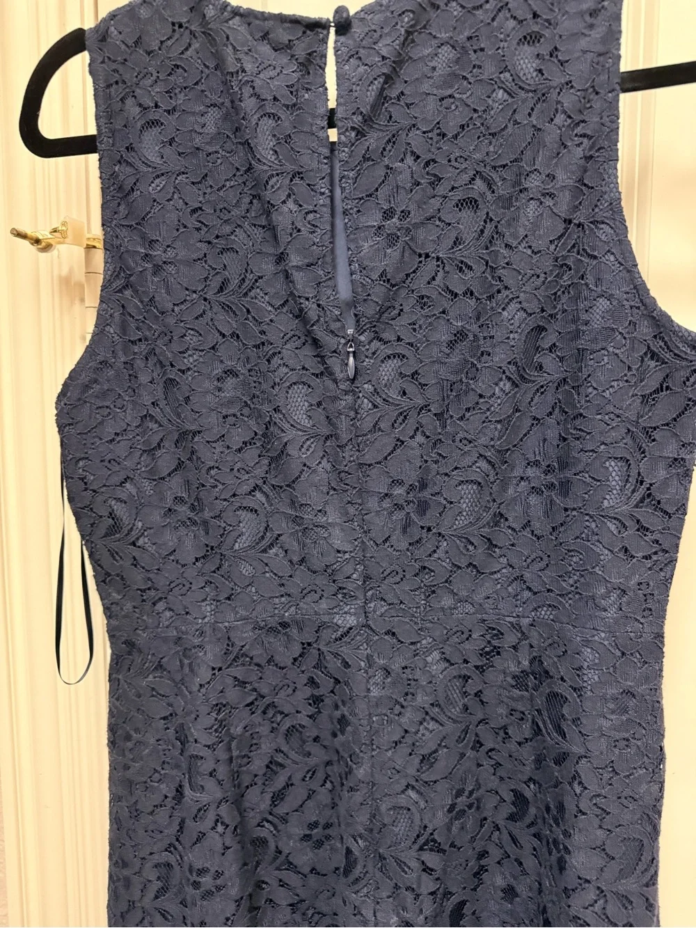 J. Crew Navy Lace Sleeveless Sheath Dress